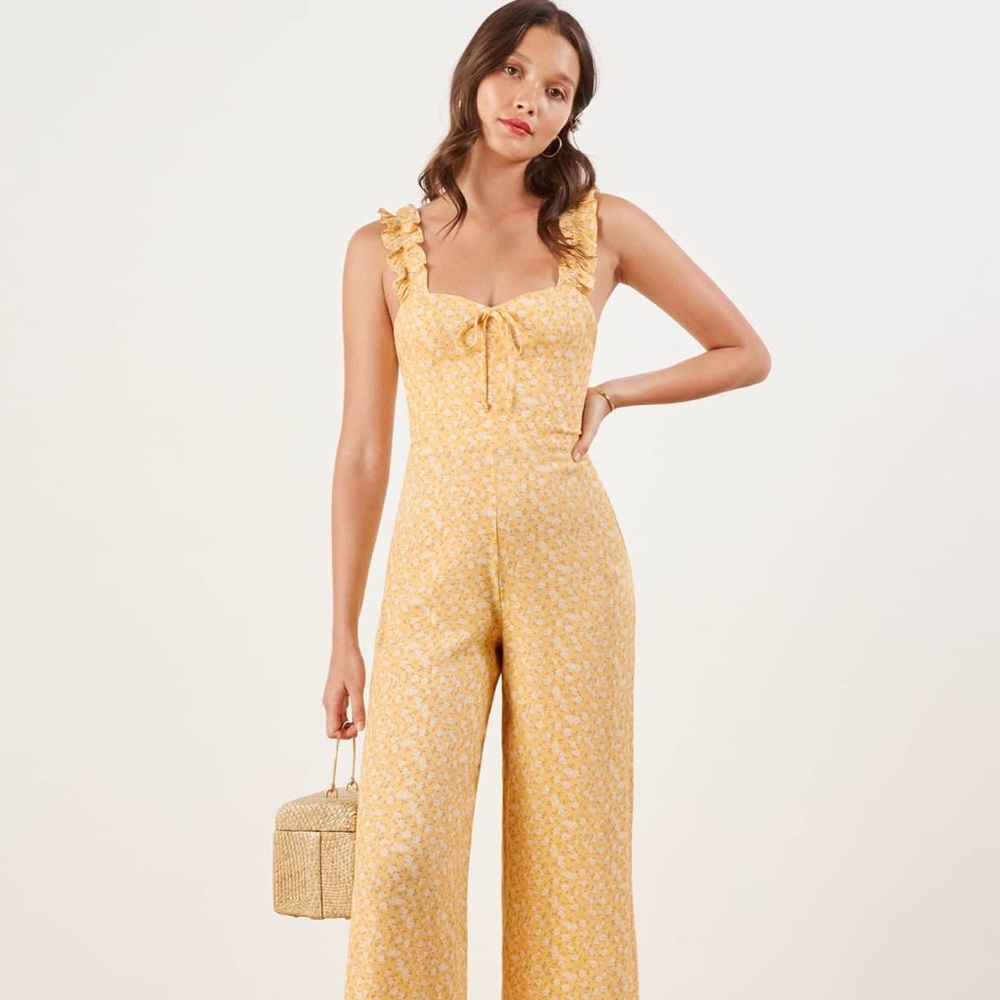 NWOT ✨ Reformation Moore Jumpsuit in Lily 0P